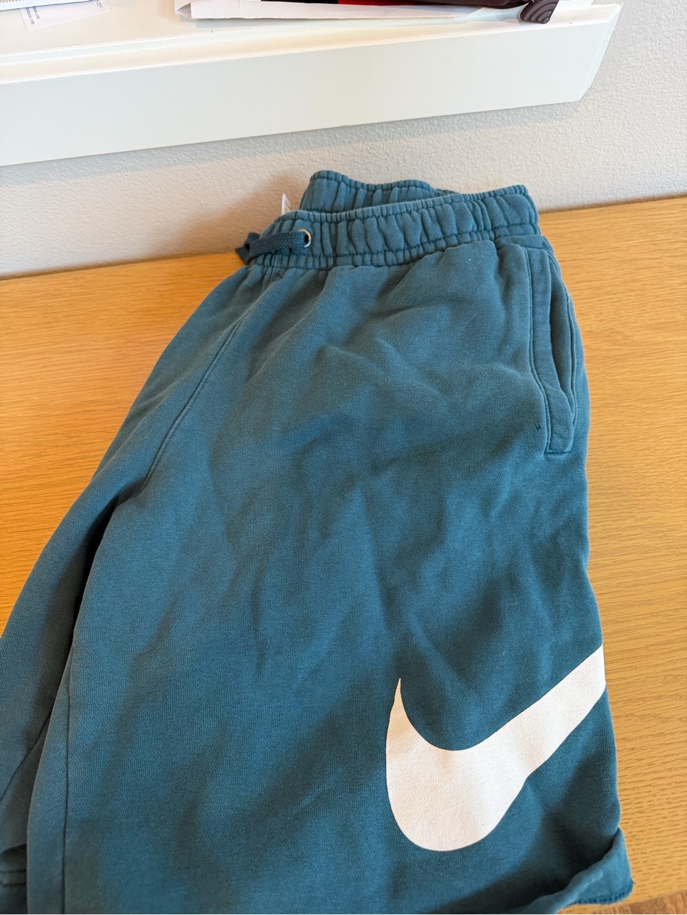 Nike Teal Sweatpants with White Swoosh - Kids